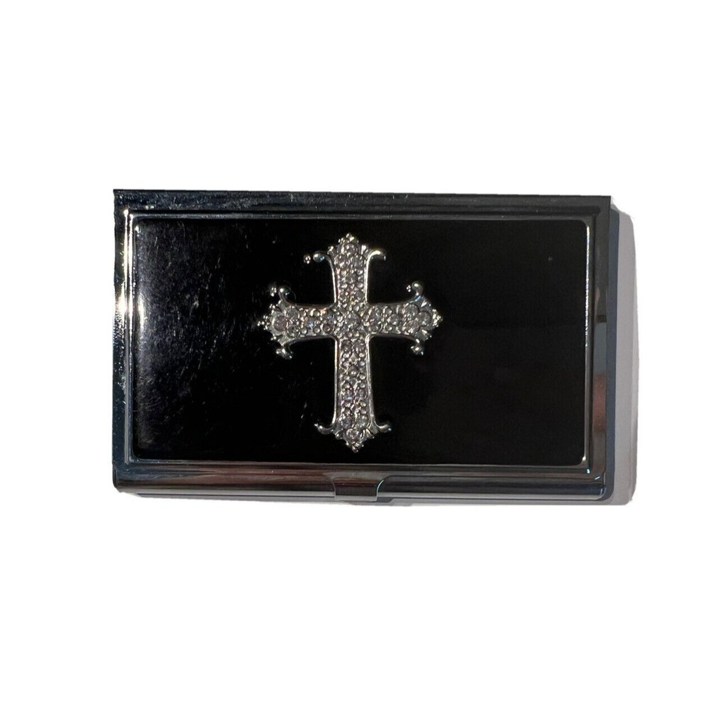 Jeweled Black Card Holder
